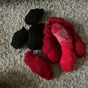 RED AND BLACK SOCCER SOCKS